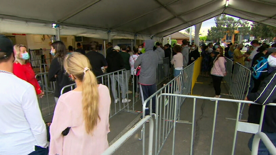 The testing centre at Shepparton Showground has already closed, after it reached its capacity of 300 people.