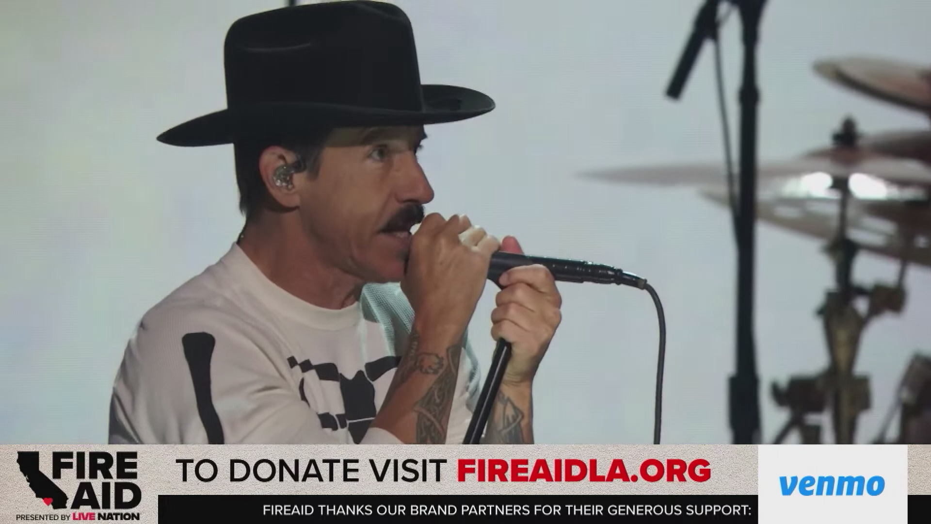 The Red Hot Chili Peppers perform at the LA FireAid Benefit Concert, January 2025