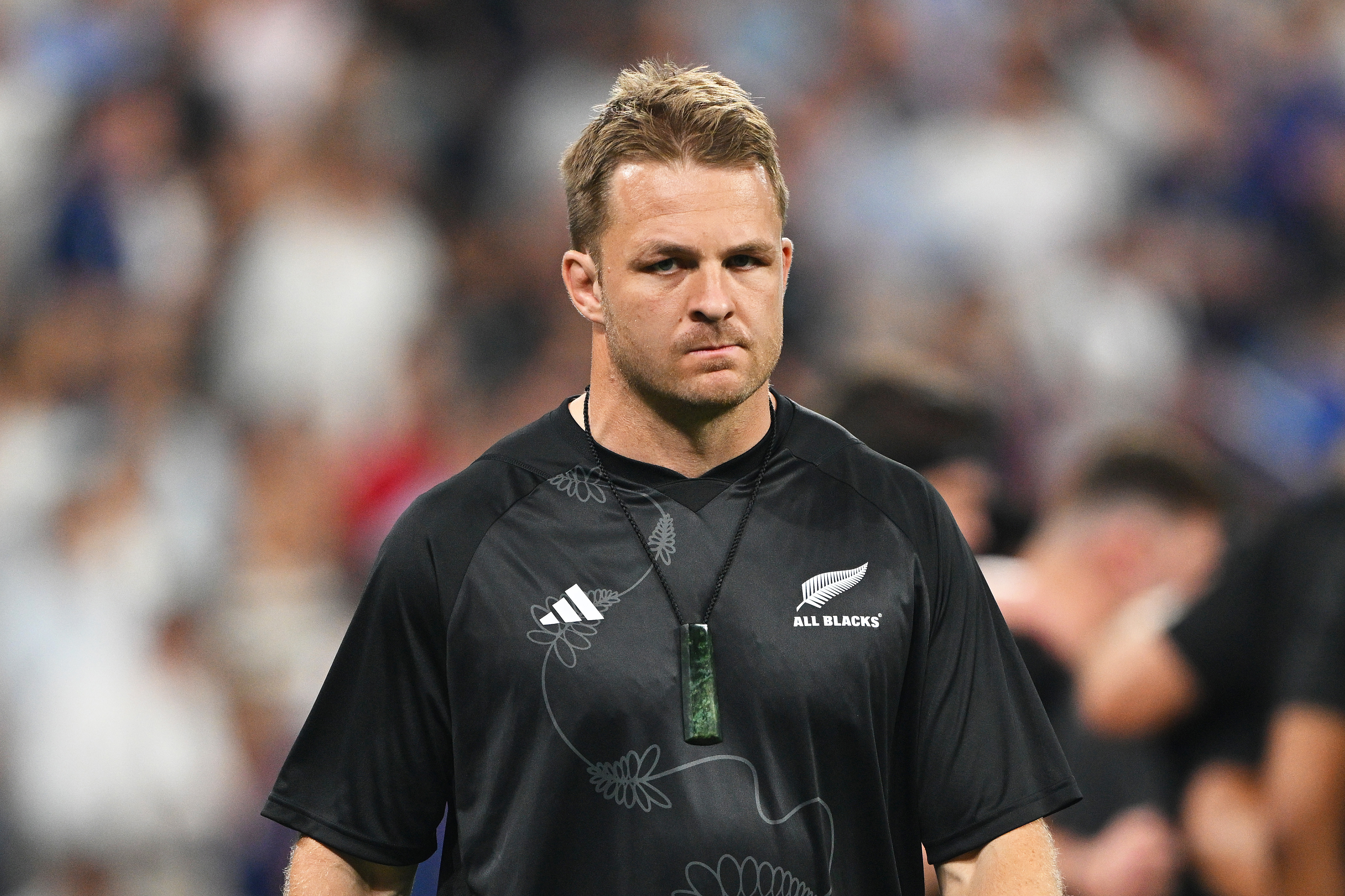 Sam Cane of New Zealand after being replaced in the starting line-up.
