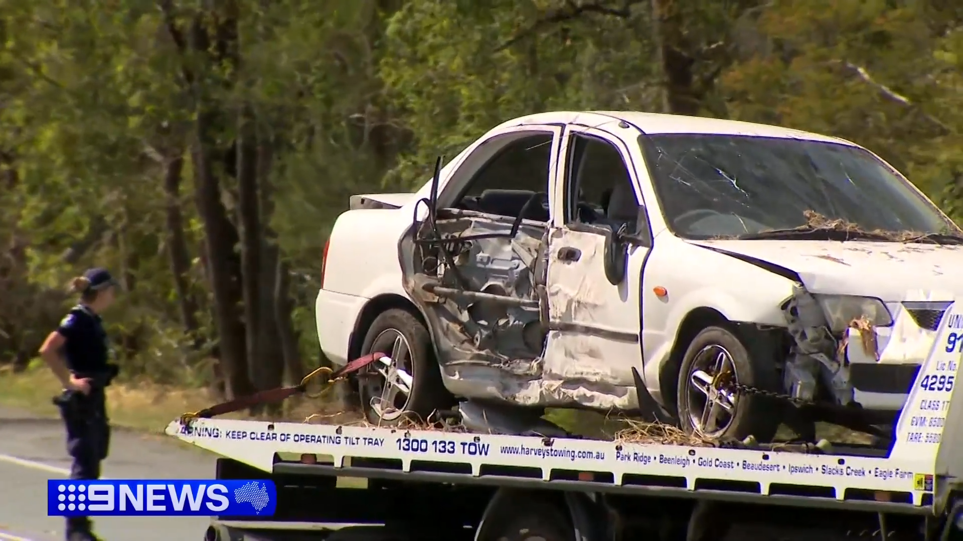 Toddler dies in Queensland police station foyer after horror car crash 