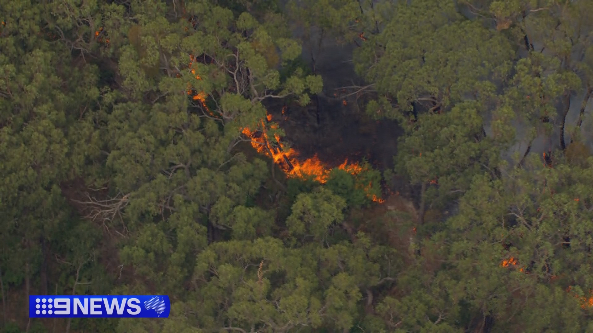 An out-of-control bushfire is burning dangerously close to homes in Melbourne's east as erratic winds and heatwave conditions are felt across the city.