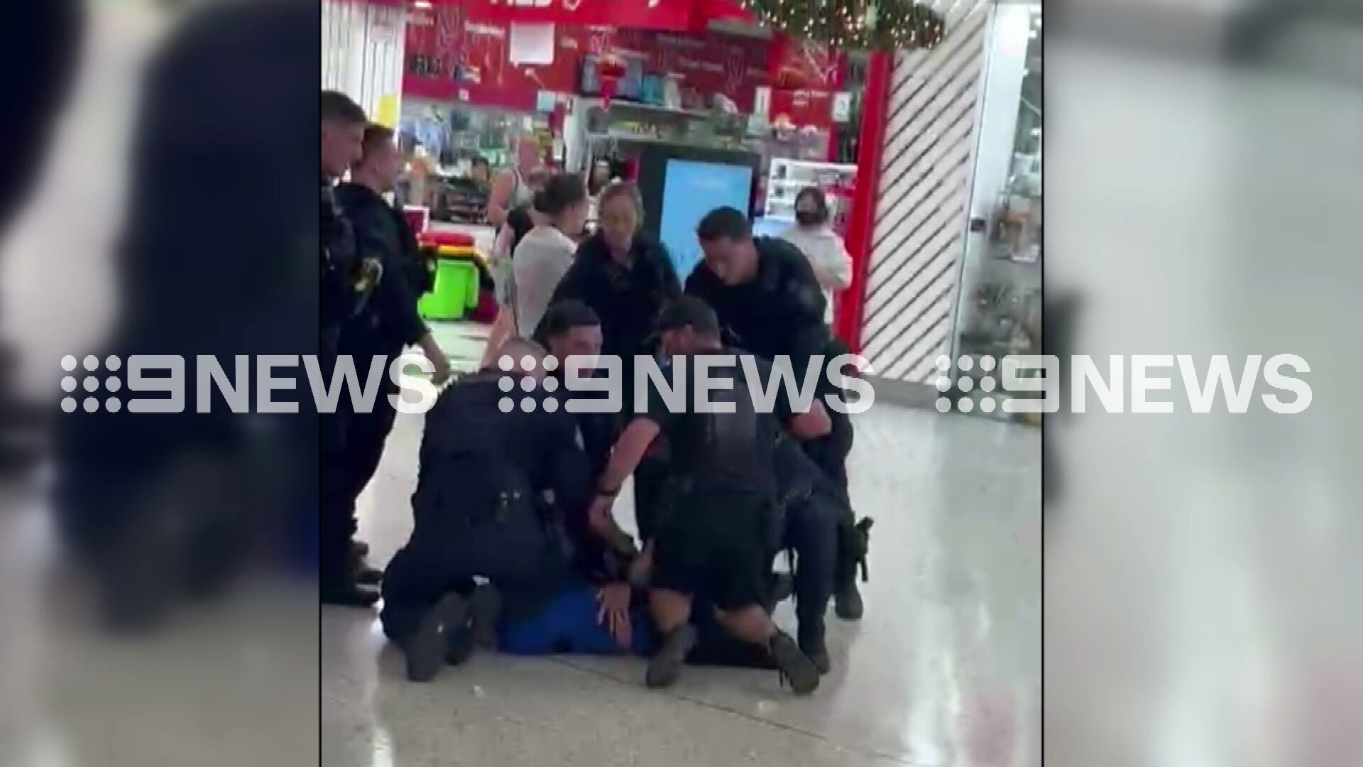 Police arrested a 21-year-old man at Westfield Mt Druitt shopping centre this afternoon.