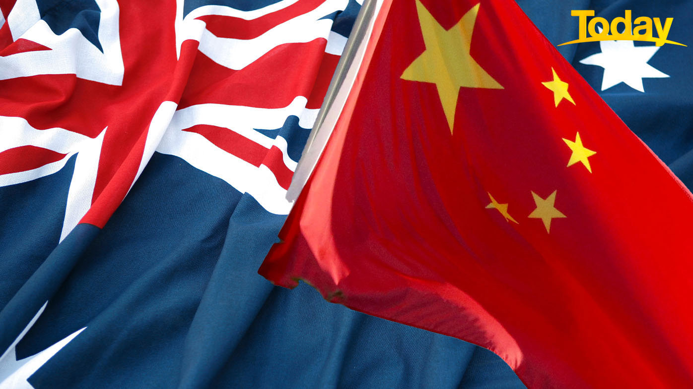 Australian flag, Chinese flag