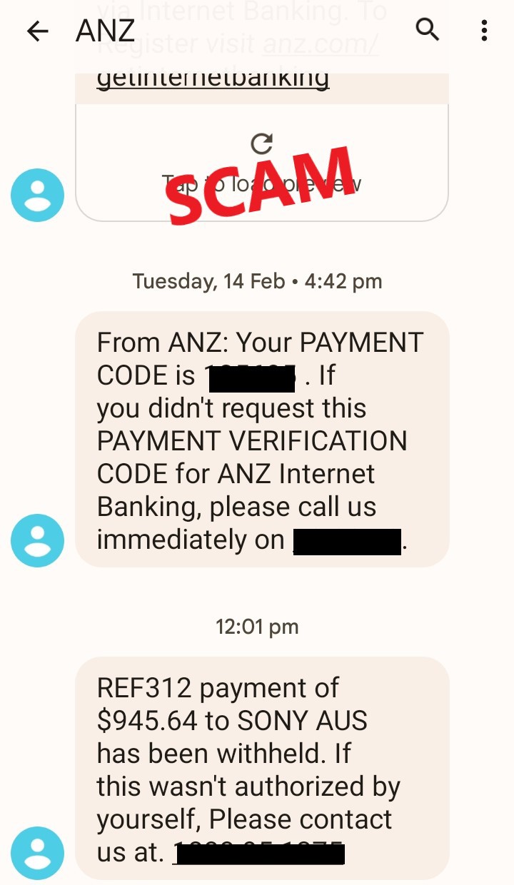 Don't click on that random text. It's a scam