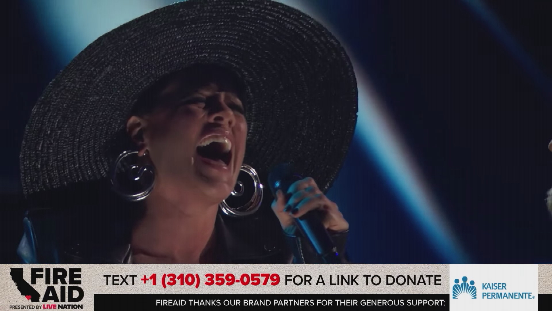 Pink performs at FireAid LA Benefit Concert.