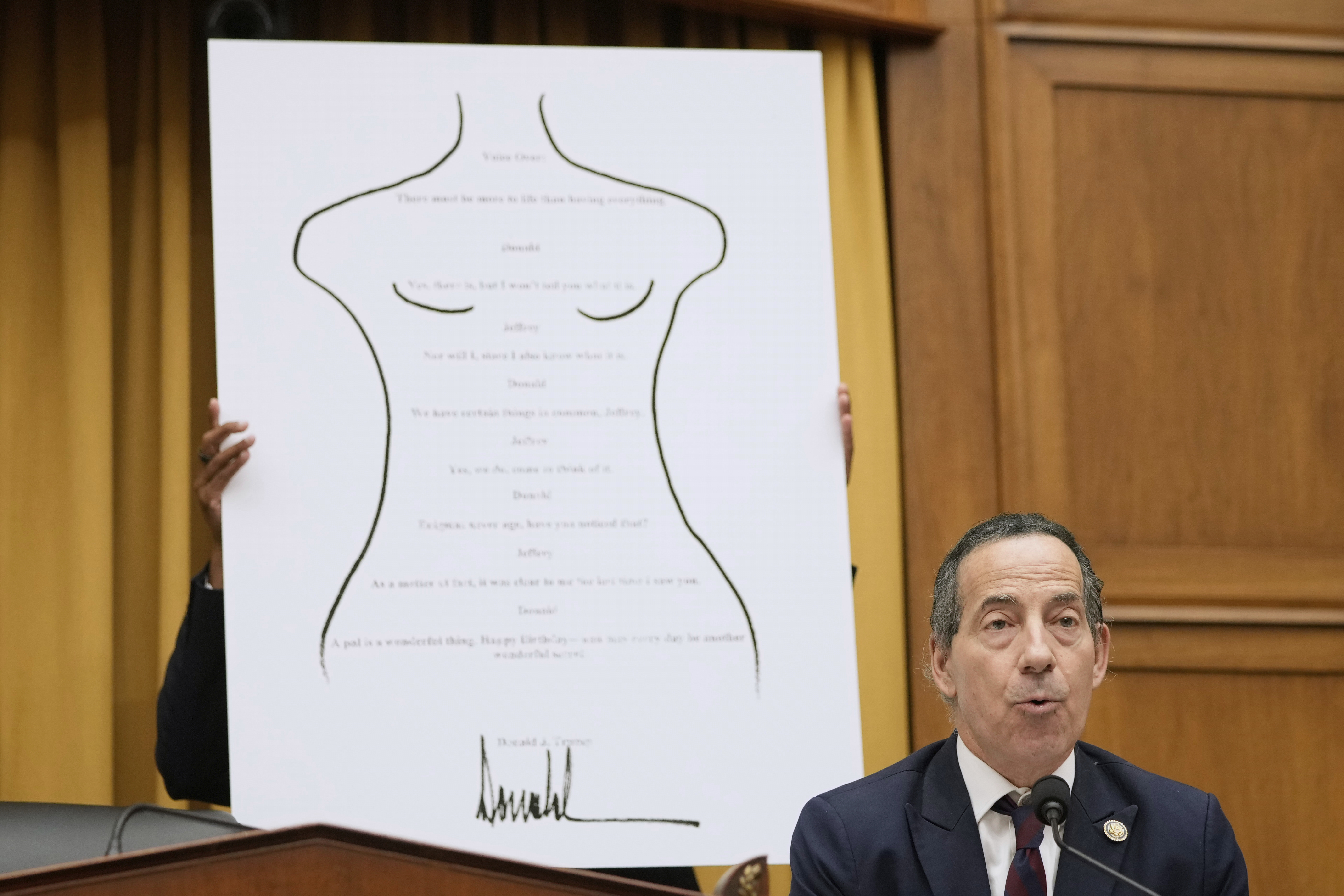 Committee Ranking Member Rep. Jamie Raskin, D-Md., speaks as FBI Director Kash Patel appears before the House Judiciary Committee, on Capitol Hill in Washington, Wednesday, Sept. 17, 2025. (AP Photo/Mark Schiefelbein)