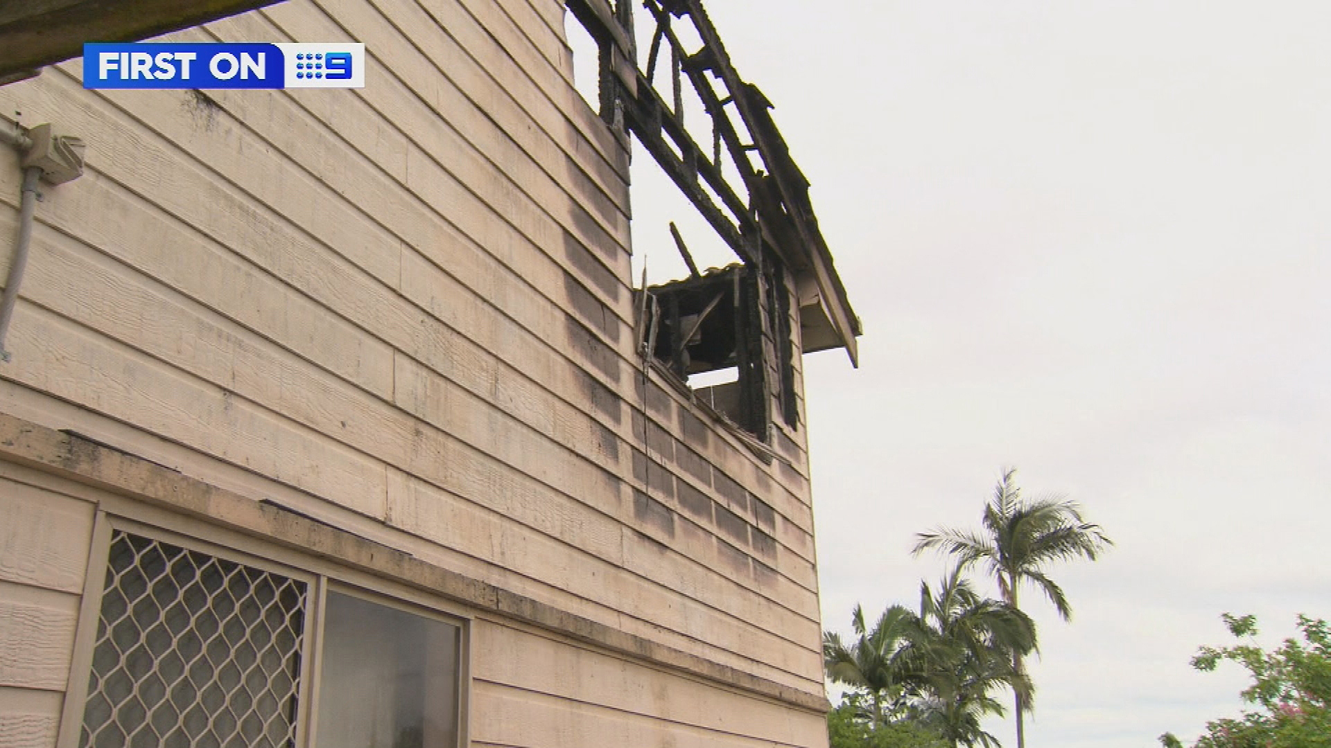 South-east Queensland has been battered by wild winds, lightning and golf-ball-sized hail, destroying a single mother's home in Brisbane's south.