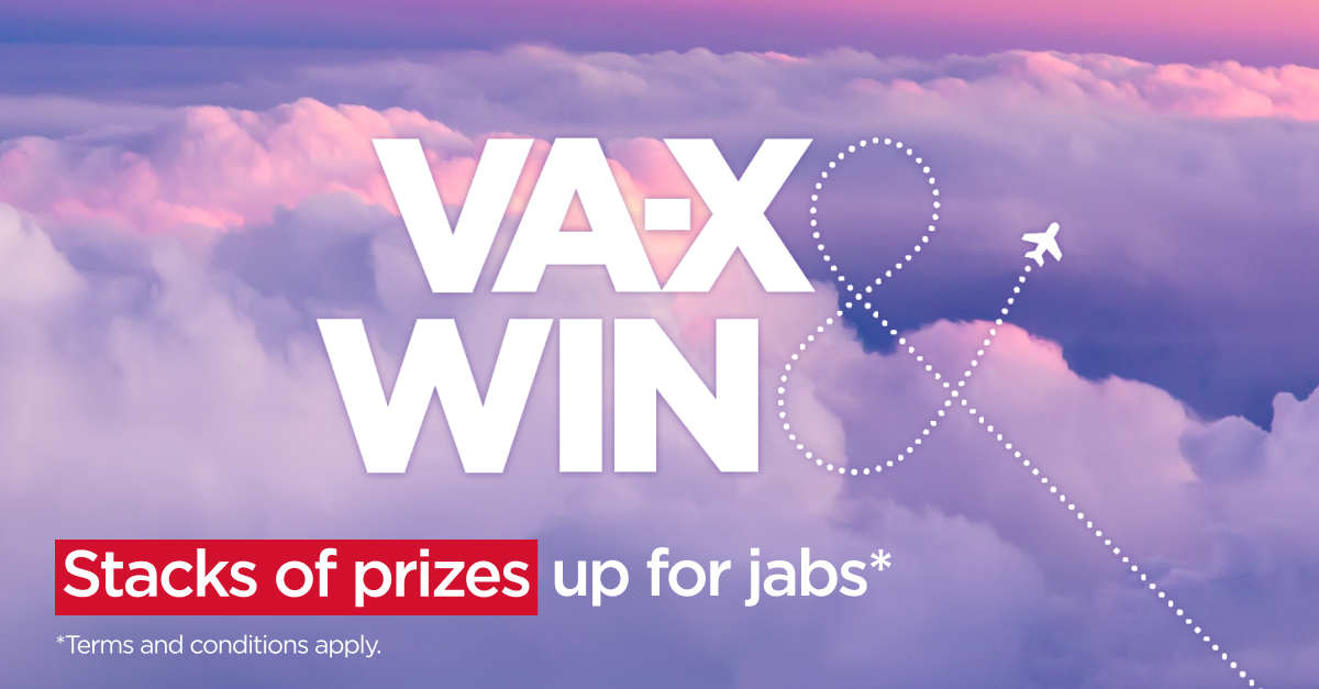 Virgin Australia vaccination competition poster