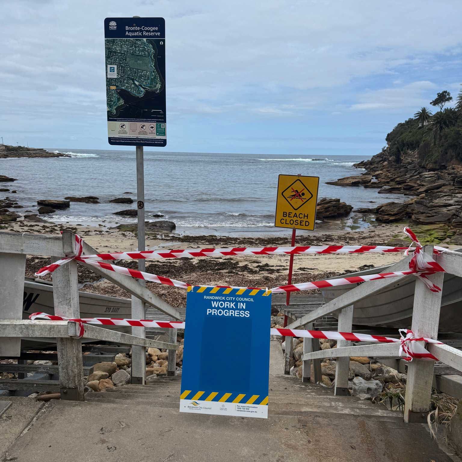 Gordons Bay Beach is closed until further notice.