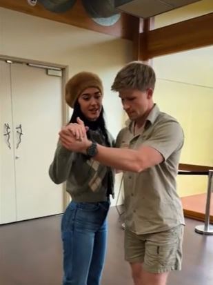 Katy Perry and Robert Irwin dance the waltz at Australia zoo