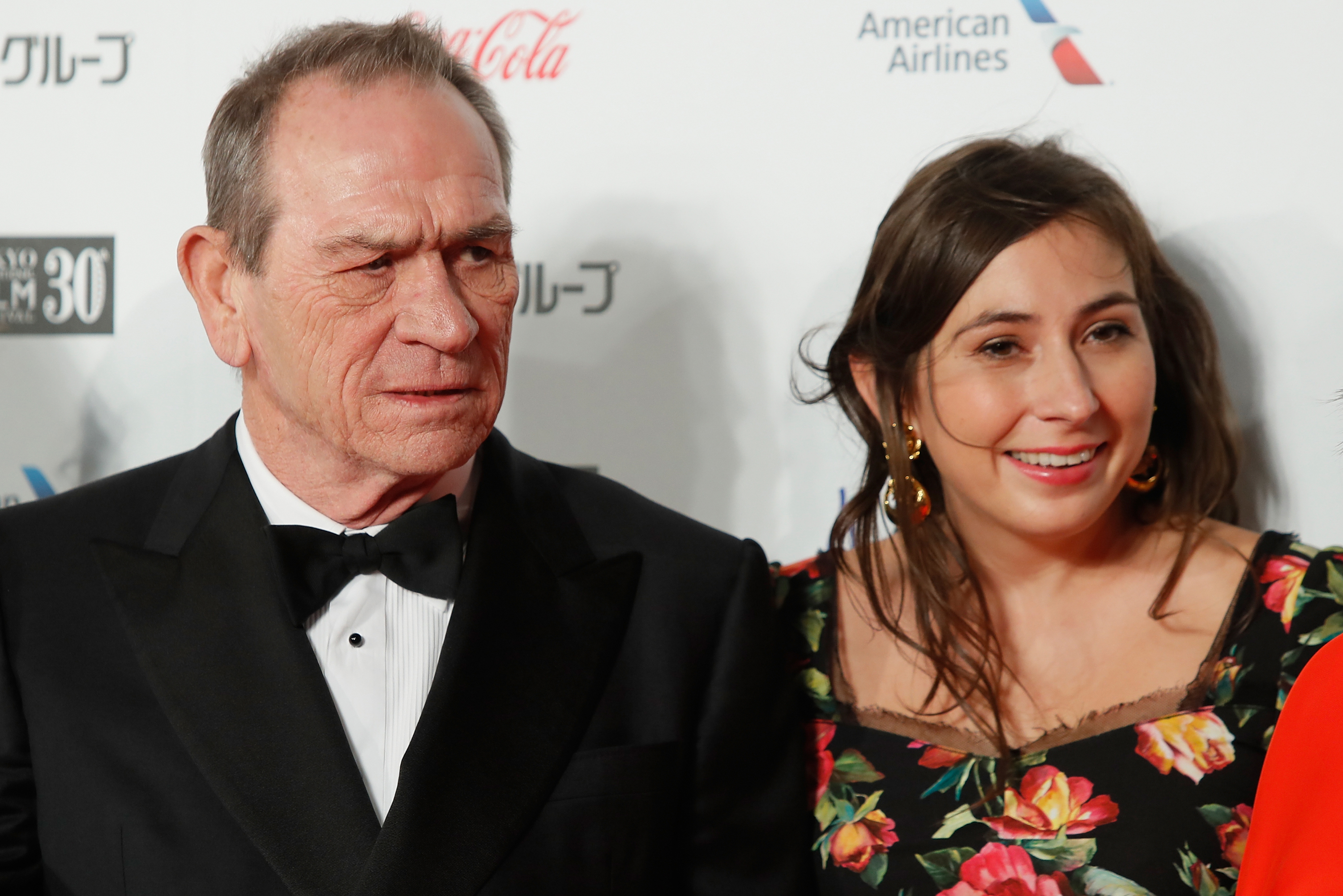 TOKYO, JAPAN - OCTOBER 25:  Tommy Lee Jones and Victoria Jones attend the red carpet of the 30th Tokyo International Film Festival at Roppongi Hills on October 25, 2017 in Tokyo, Japan.  (Photo by Ken Ishii/Getty Images)