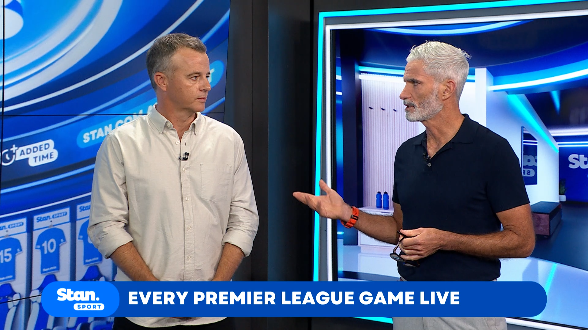 Adam Peacock and Craig Foster on Stan Sport.