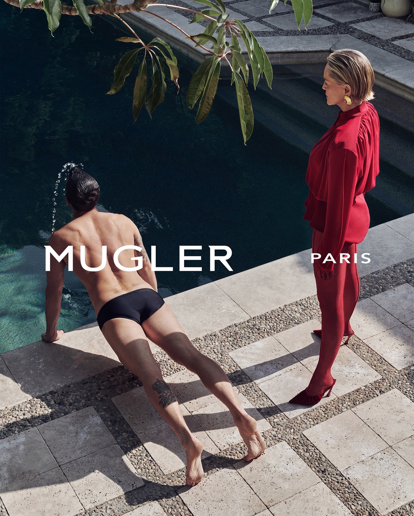 Sharon Stone for the Mugler re/edit capsule