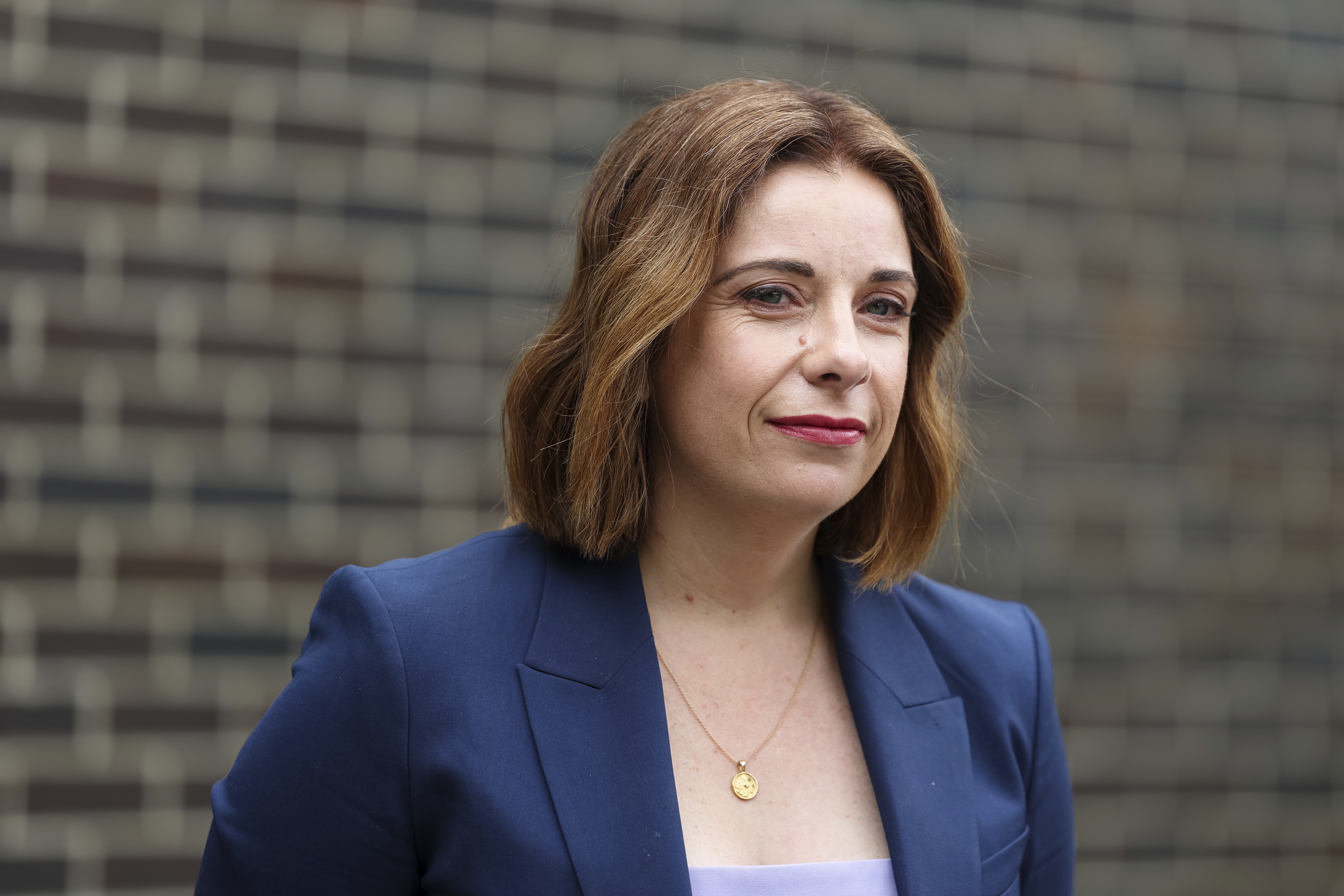 Minister for Communications and Minister for Sport Anika Wells during a visit to St John Paul II College to meet with students and staff, in Canberra on Thursday 11 December 2025.