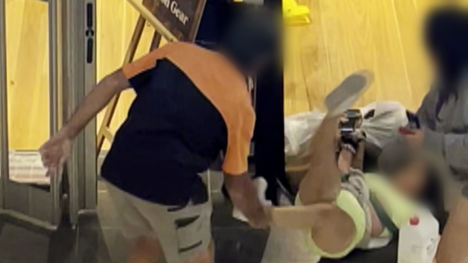 Brawl breaks out at Parramatta Kathmandu after alleged theft.