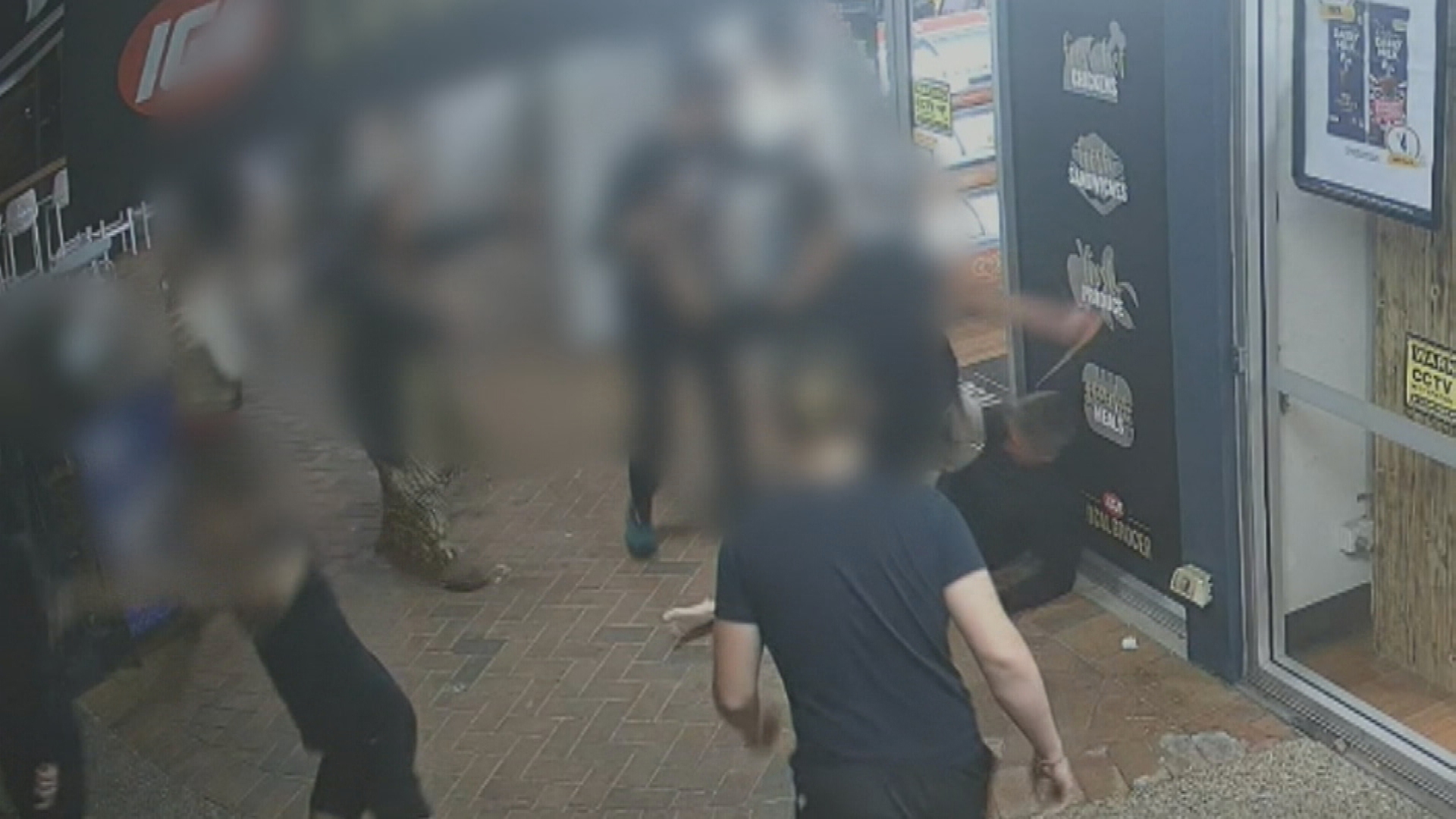 Six teenagers have been charged after a Sunshine Coast shop owner was allegedly set upon on Saturday night, after accusing one of them of stealing.