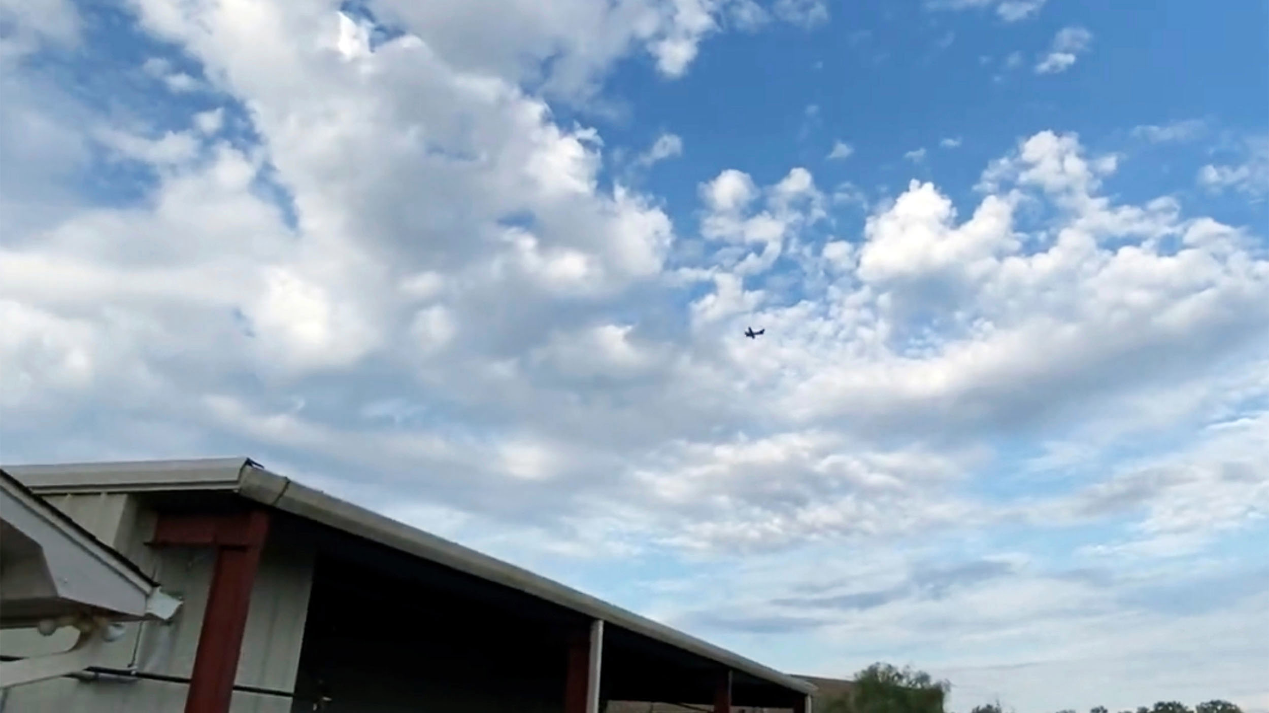 A small plane circles over Mississippi.