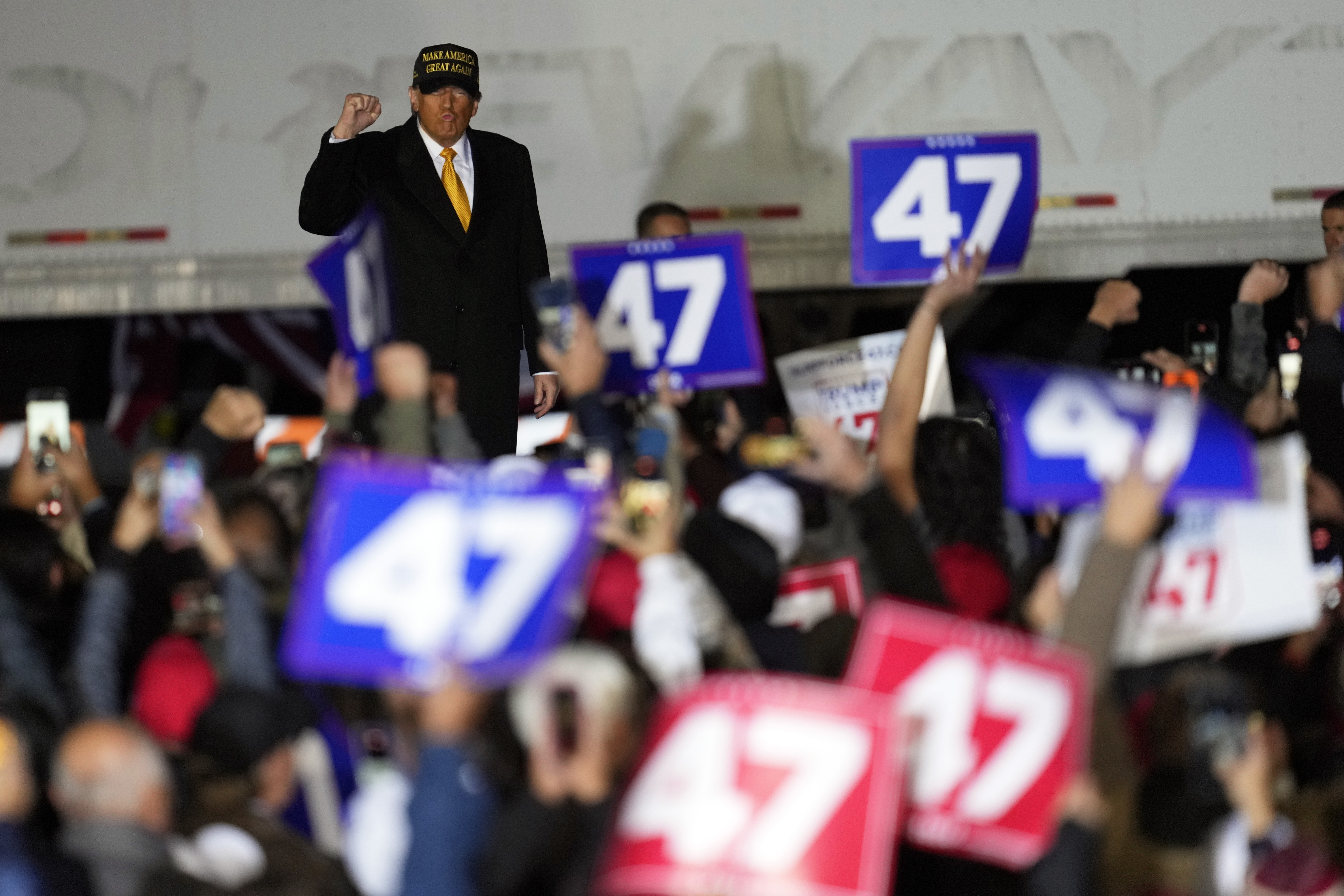 Manifestación de Donald Trump en Michigan