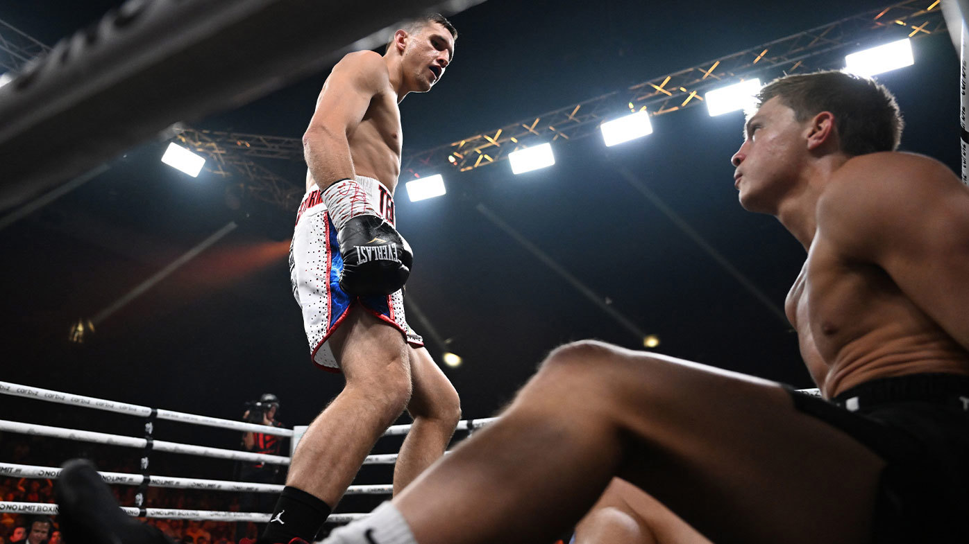 Nikita Tszyu survived an early knockdown in the opening seconds