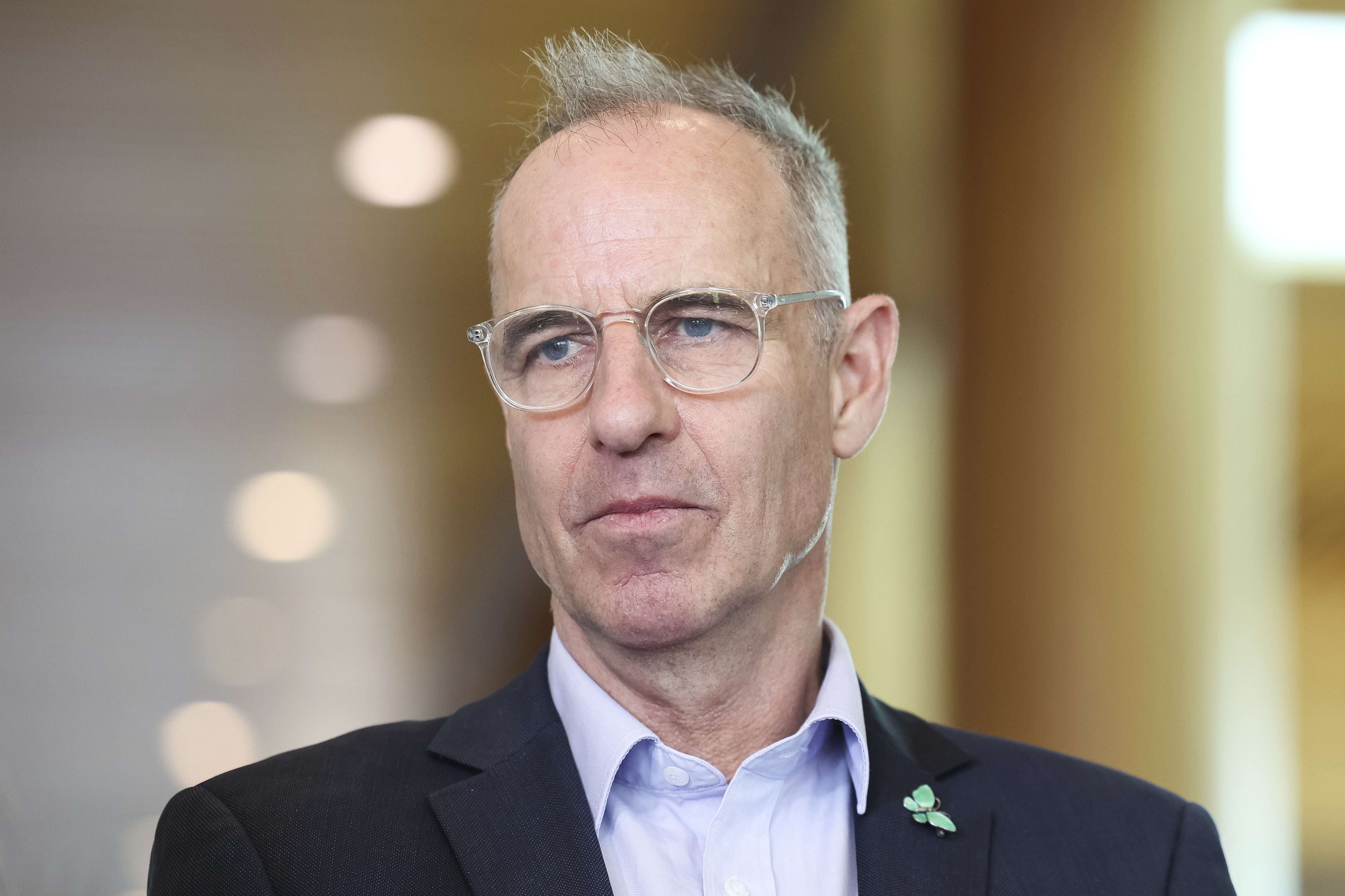 Greens senator Nick McKim at a press conference at Parliament House in Canberra on Thursday 27 November 2025.