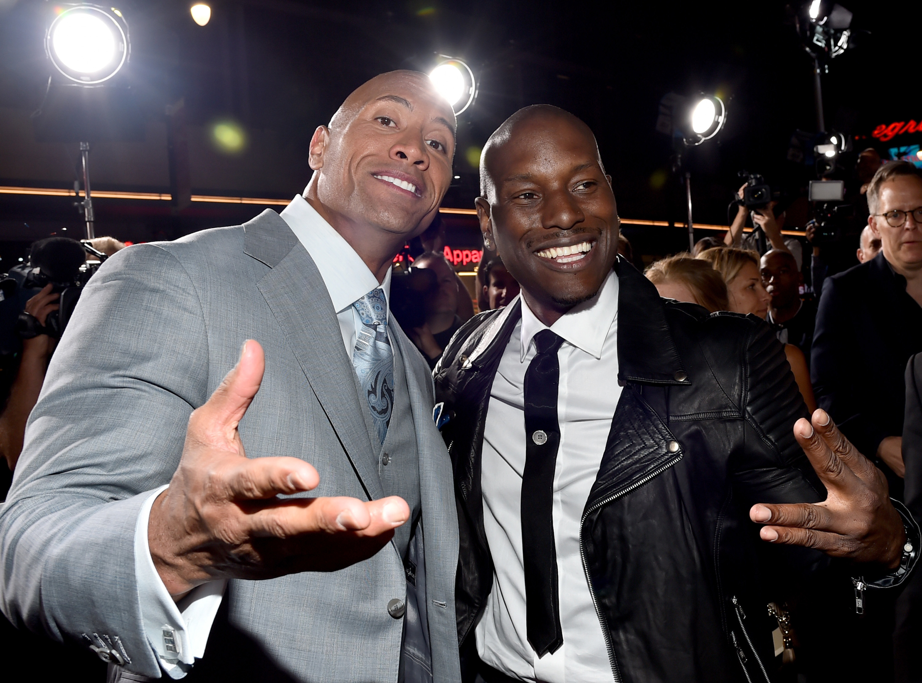 Tyrese Gibson and Dwayne 'The Rock' Johnson