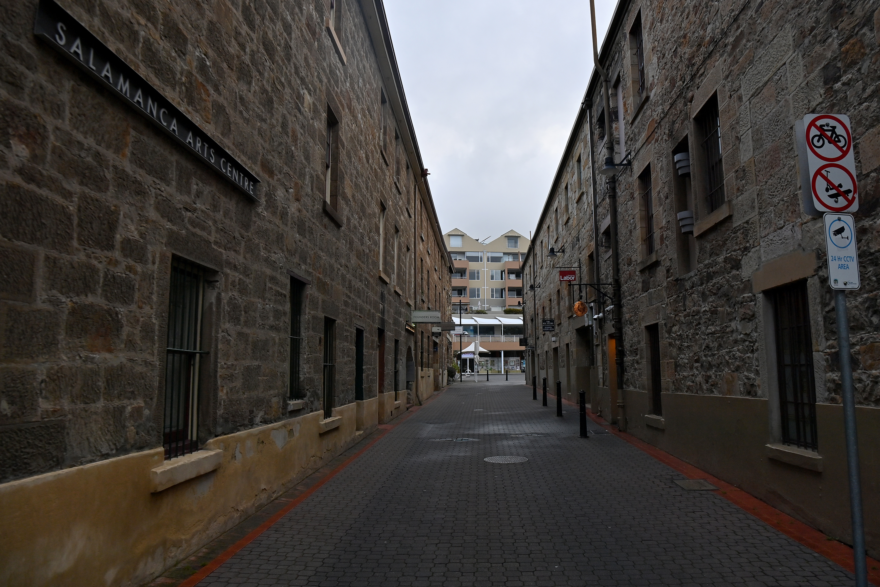 File image: The Salamanca entertainment precinct in Hobart. 