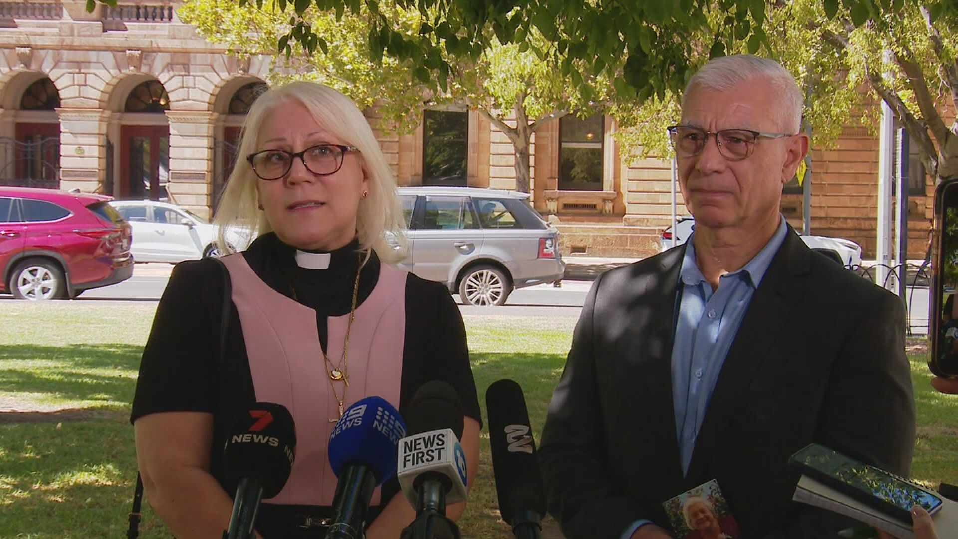 Maria's daughter Carmel Ieraci and son Francesco Dimasi spoke to media in Adelaide today.