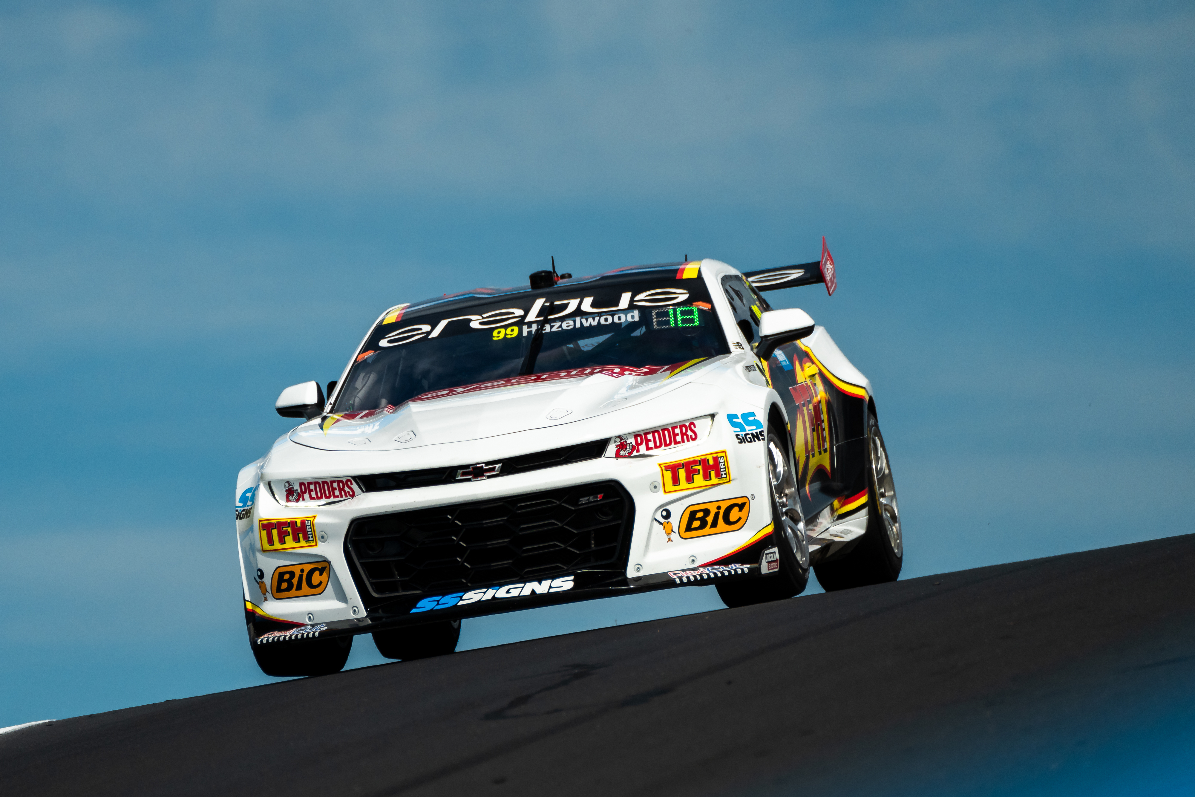 Todd Hazelwood in the Erebus Motorsport No.99 Chevrolet Camaro at Mount Panorama.