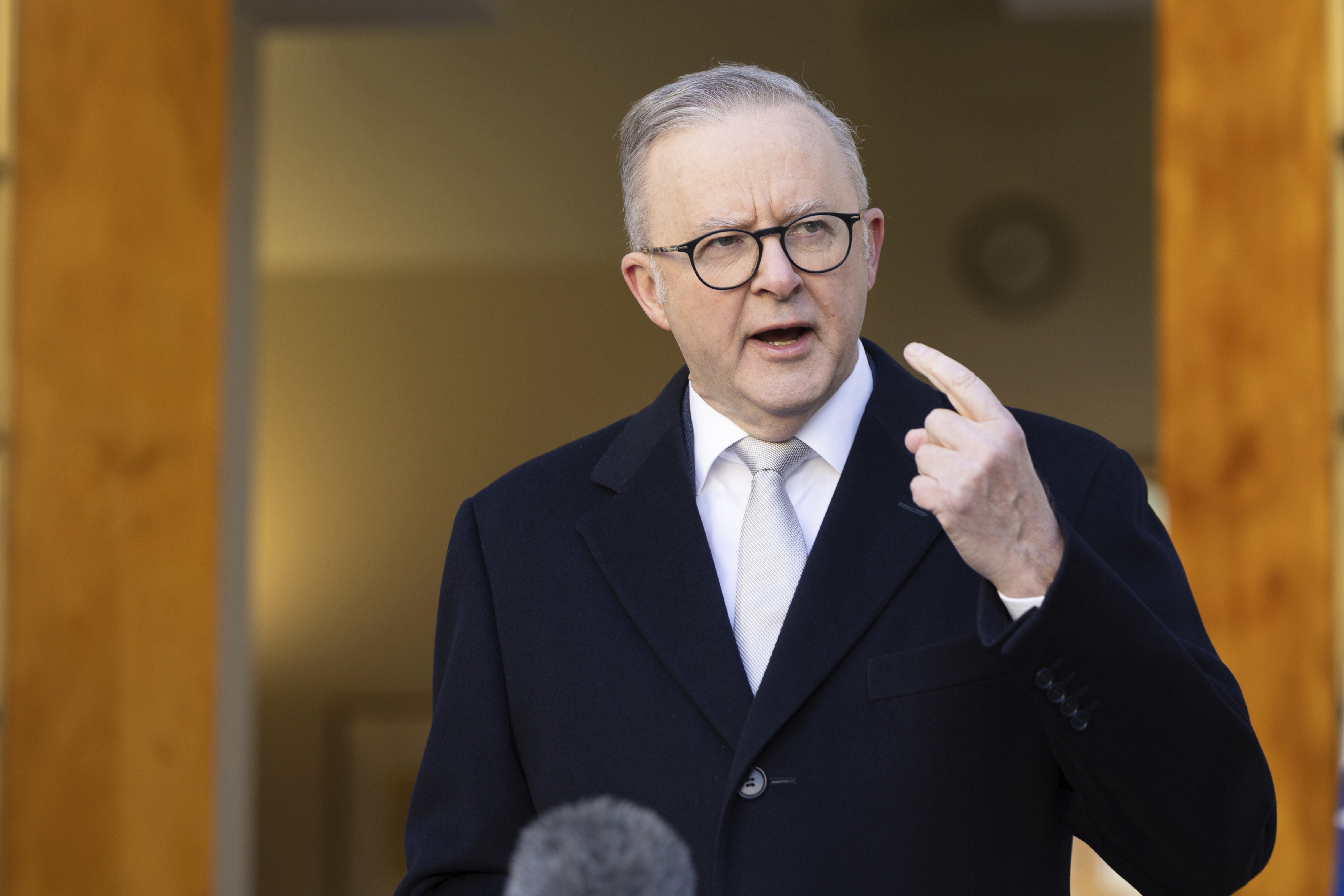 Prime Minister Anthony Albanese during a press conference