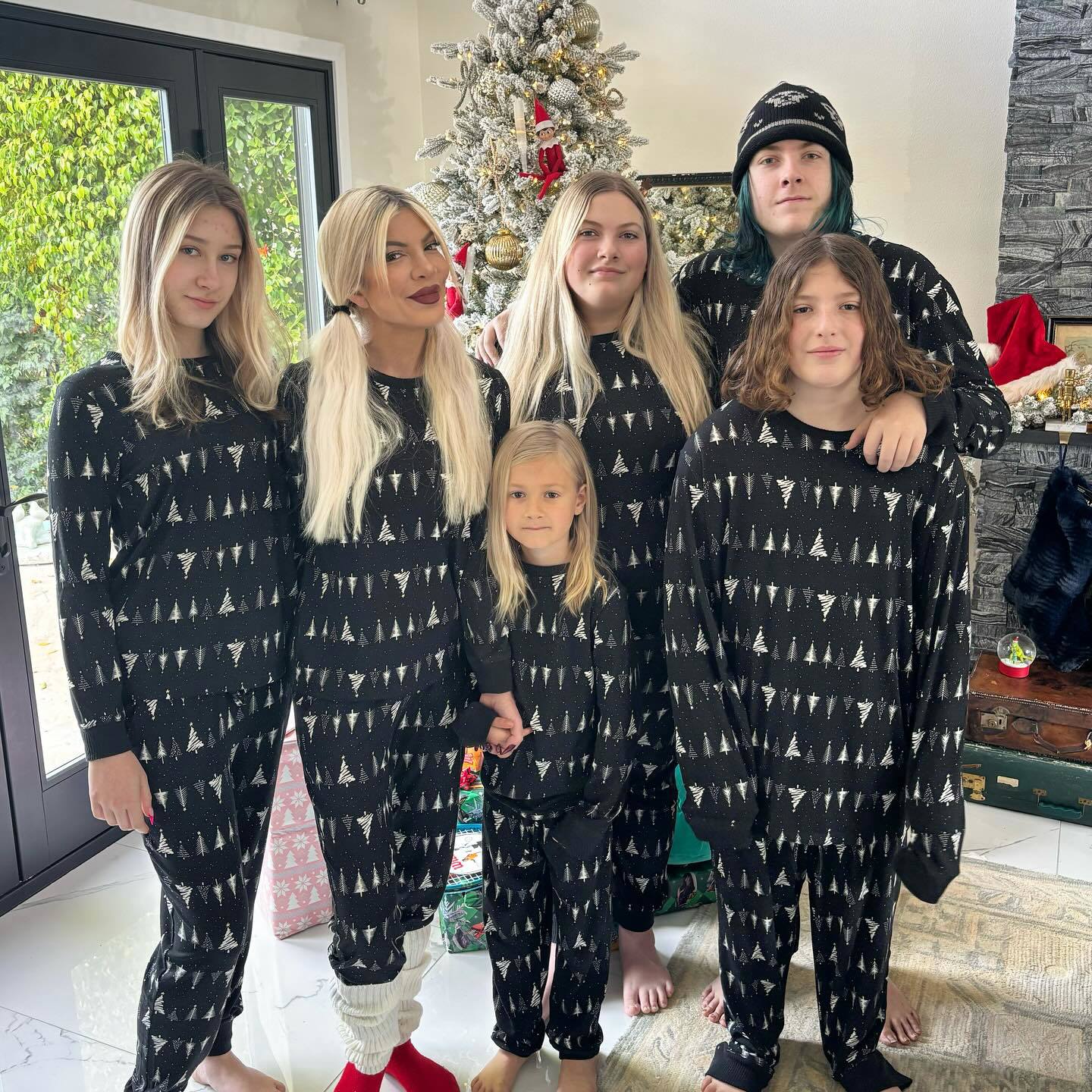 Tori Spelling and her five children Liam, 19, Stella, 17, Hattie, 14, Finn, 13, and Beau, 9