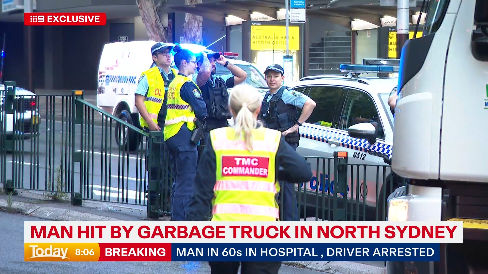 The man is believed to have been crossing the road when he was hit.