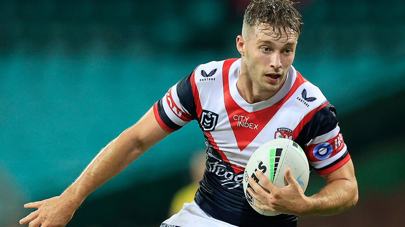 Sam Walker of the Roosters in action against Manly