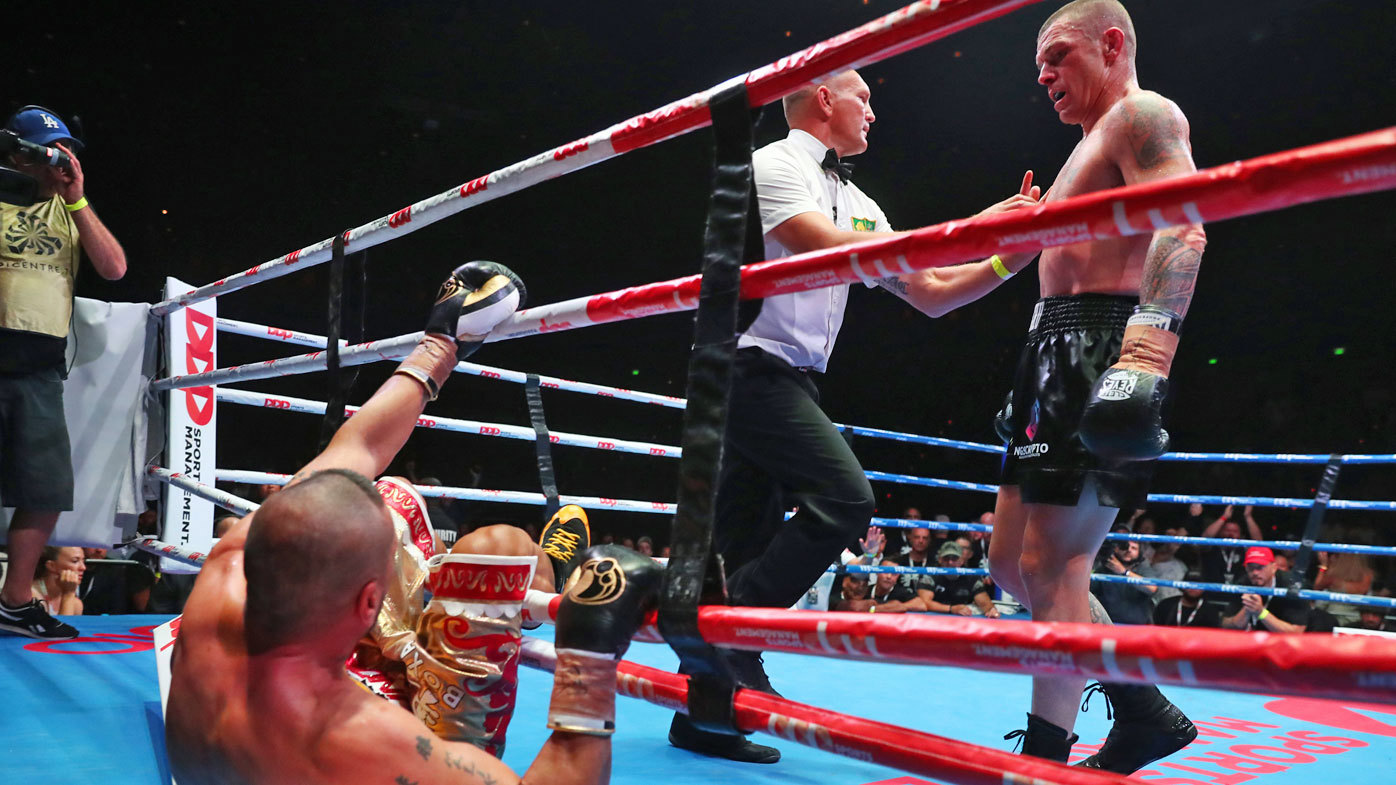 John Wayne-Parr punched Anthony Mundine out of the ring at one stage in Brisbane at