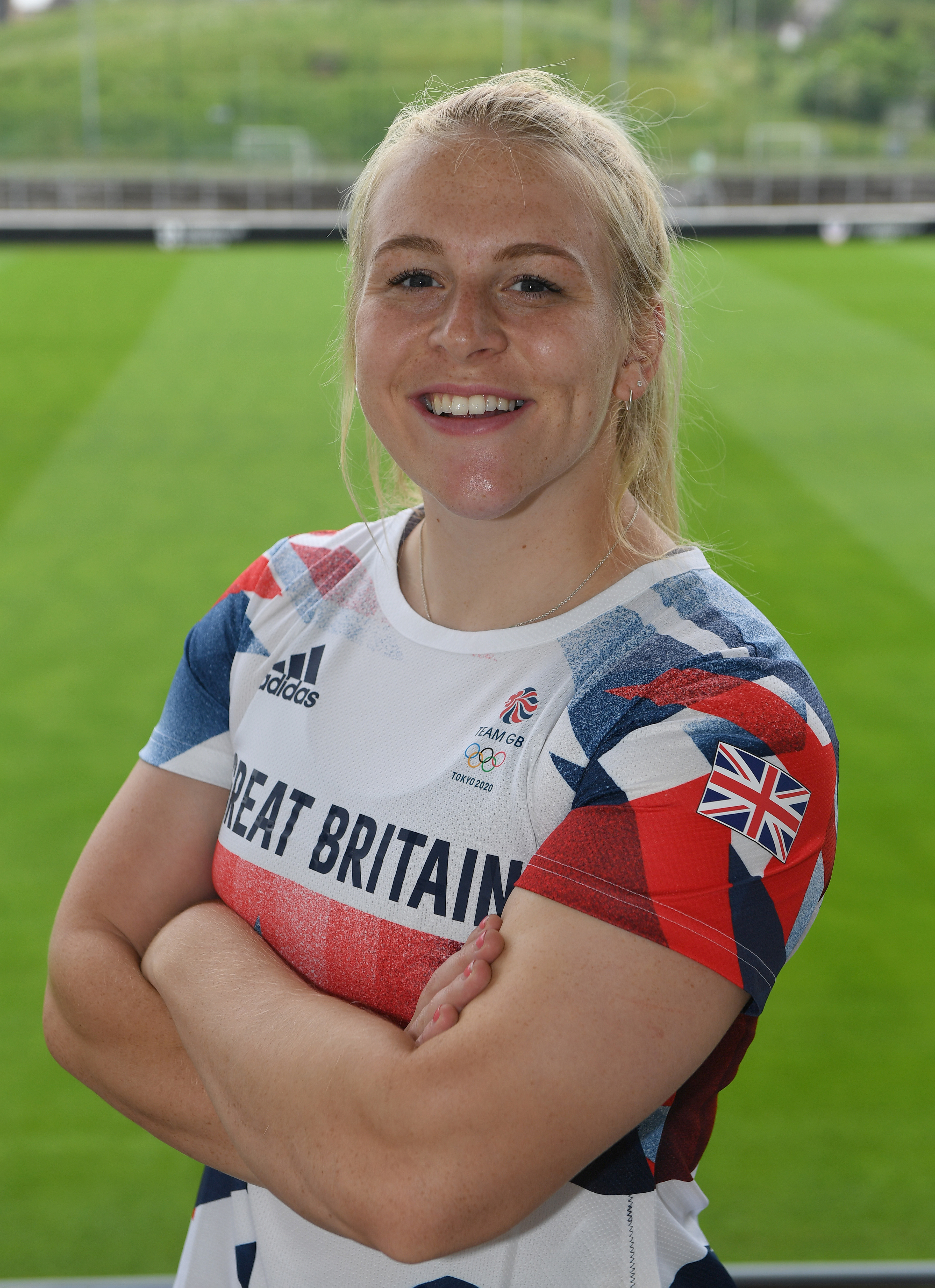 Abi Burton of Great Britain before the Tokyo Olympic Games.