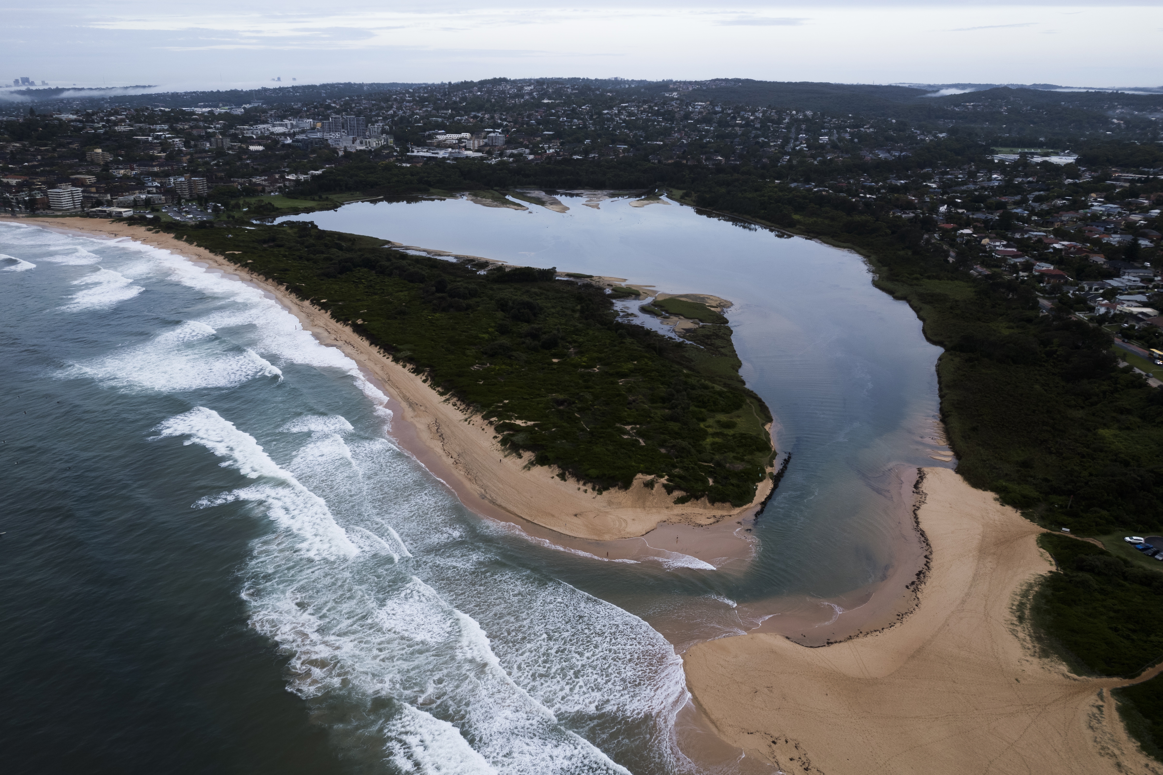 Junior cop rescues woman trapped in sinking car after crash by popular Sydney beach