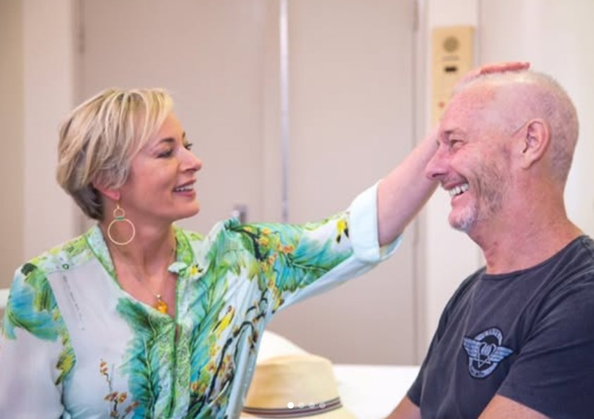 Barry Du Bois with close friend Amanda Keller during his cancer battle.
