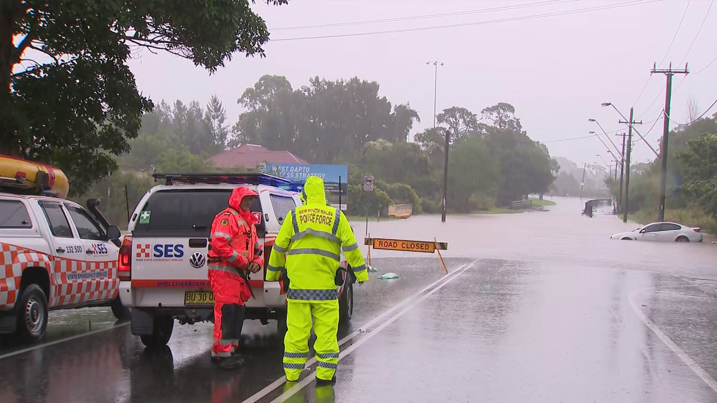 Dapto NSW Illawarra storms rain bomb