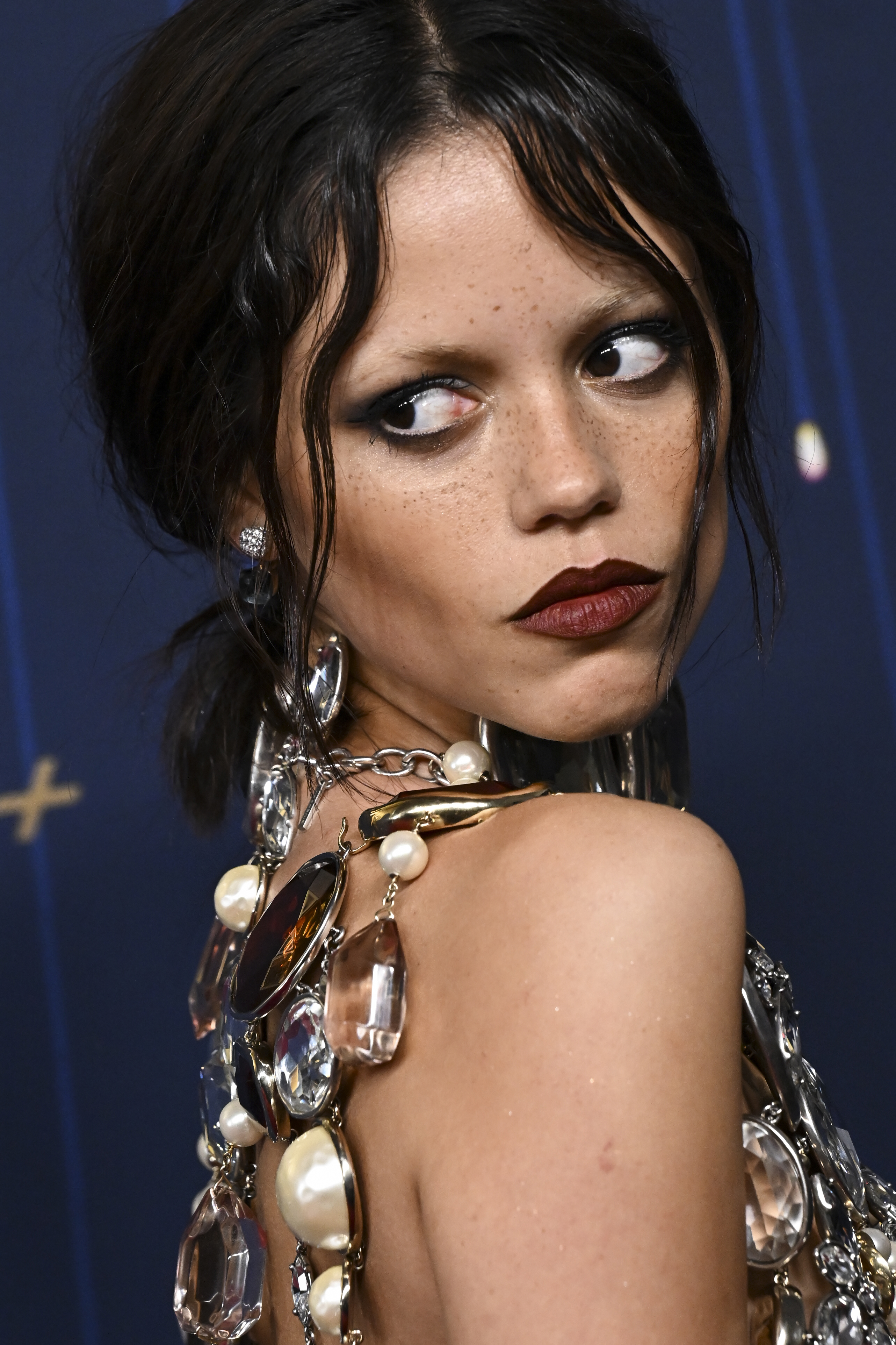Jenna Ortega at the 77th Primetime Emmy Awards held at the Peacock Theater on September 14, 2025 in Los Angeles, California. (Photo by Michael Buckner/Variety via Getty Images)
