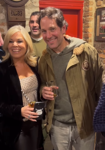 Actor Paul Rudd surprises pubgoers and has a drink with rockers Hermitage Green in Ireland