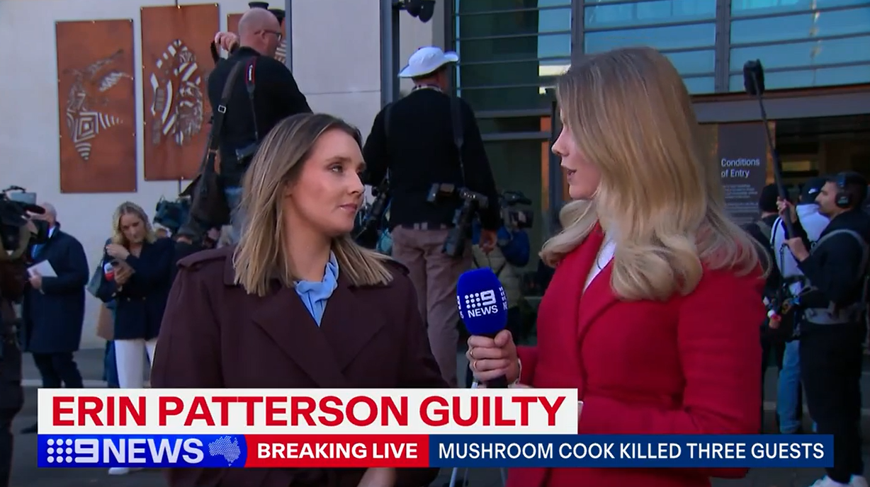 Nine court reporter Penelope Liersch revealed how Erin Patterson reacted to the guilty verdict.