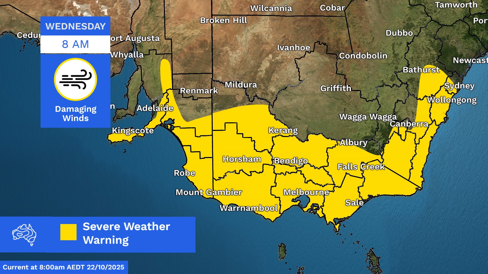 Strong winds across Aussie coast