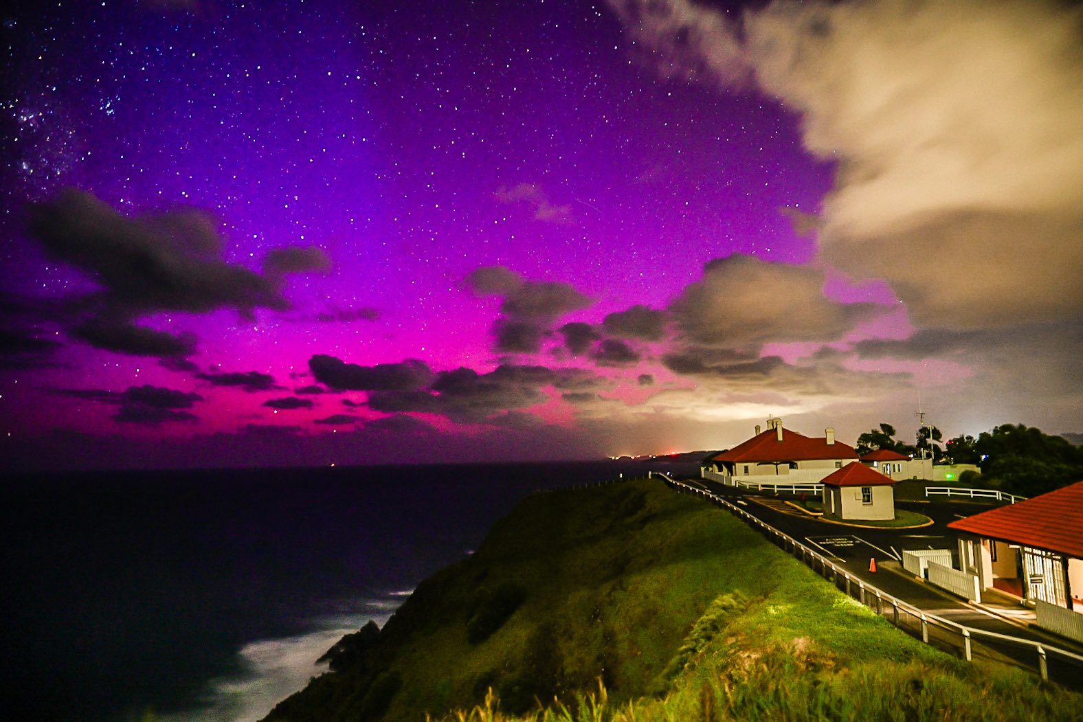 The aurora australis on January 20 as captured by Byron Bay local Sarah Archibald.