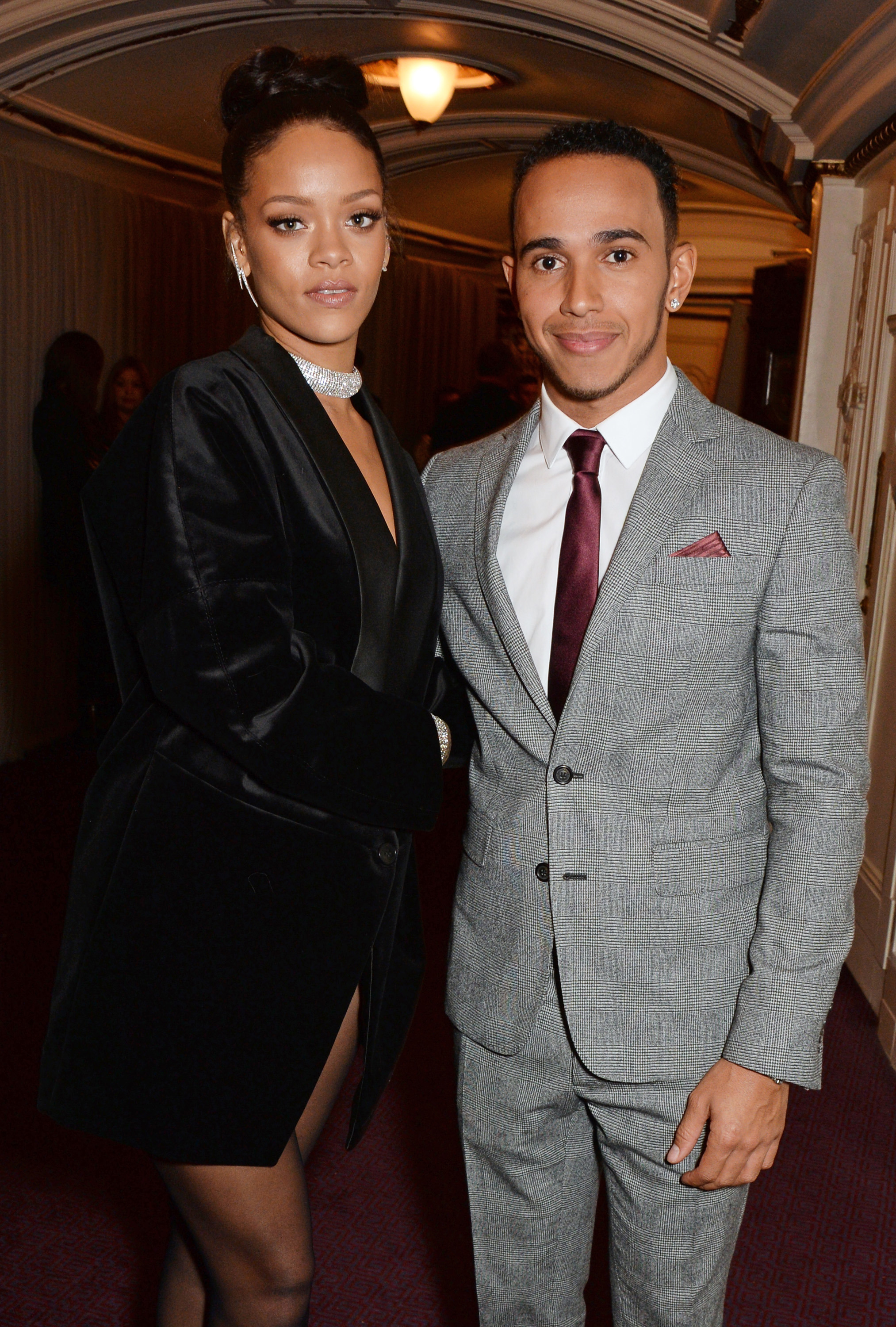 Lewis Hamilton and Rihanna attend the British Fashion Awards at the London Coliseum on December 1, 2014 in London, England.
