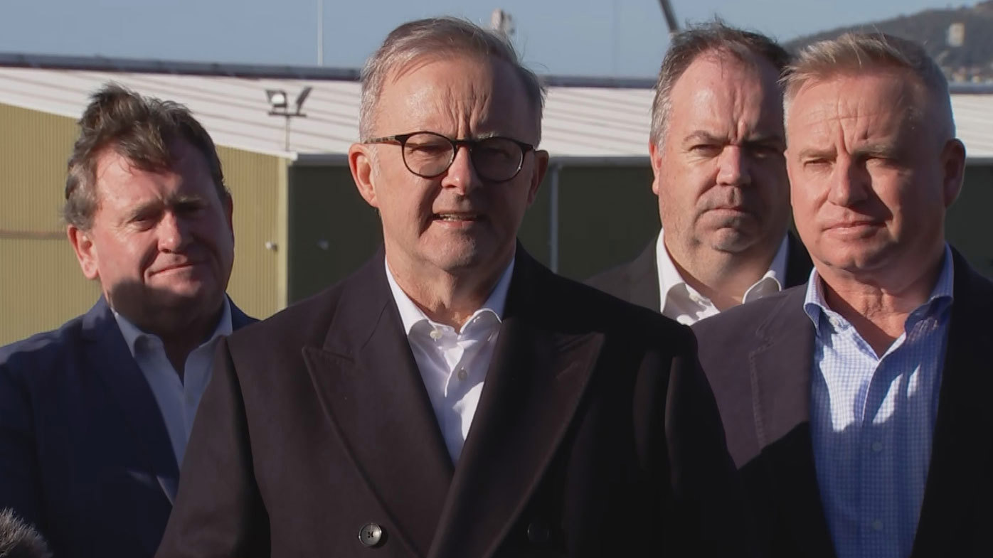 Anthony Albanese has announced $240m in funding for a Hobart stadium precinct.