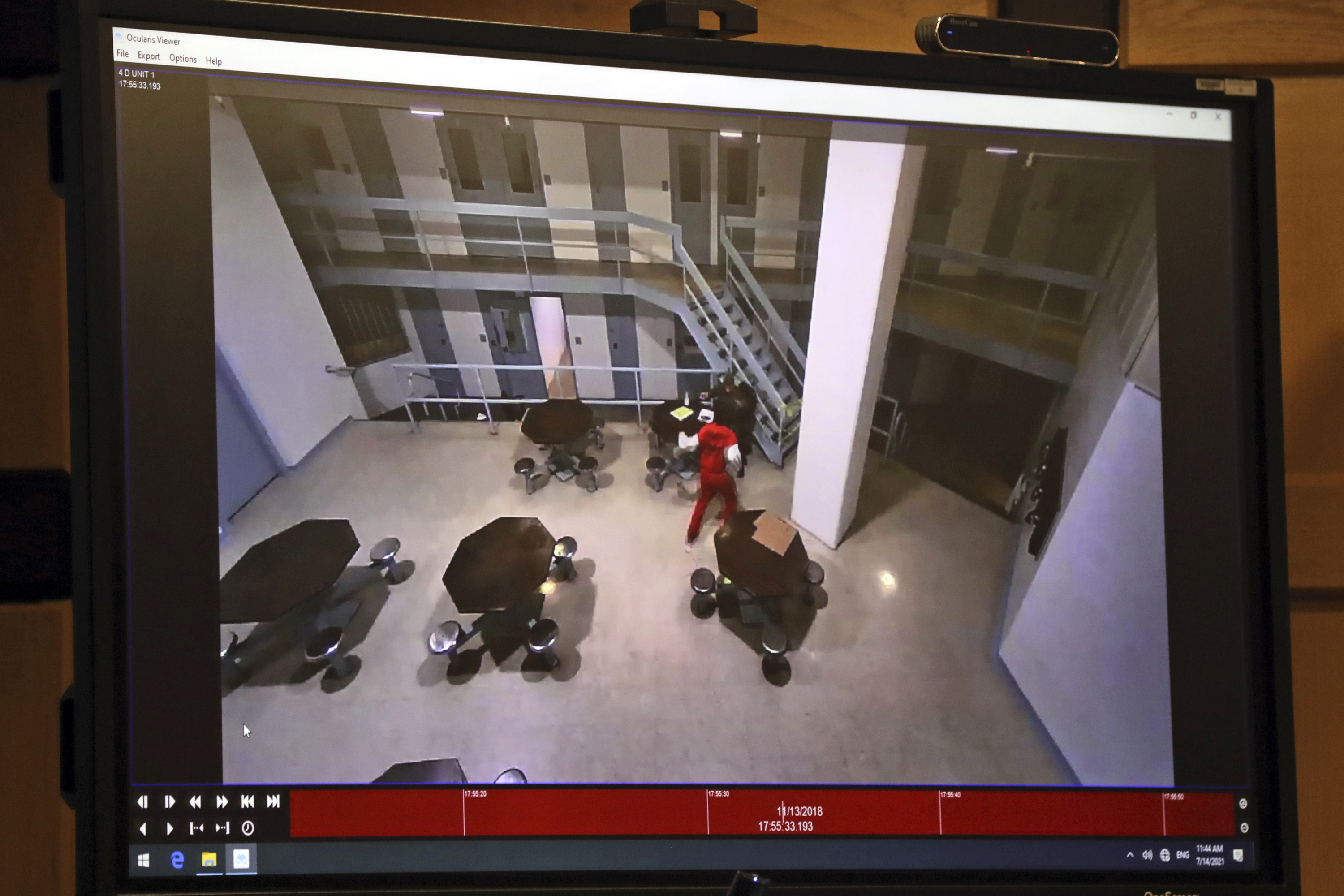 A November 2018 video is shown in court of Parkland school shooter Nikolas Cruz in an altercation with Broward jail guard Sgt. Ray Beltran. 
