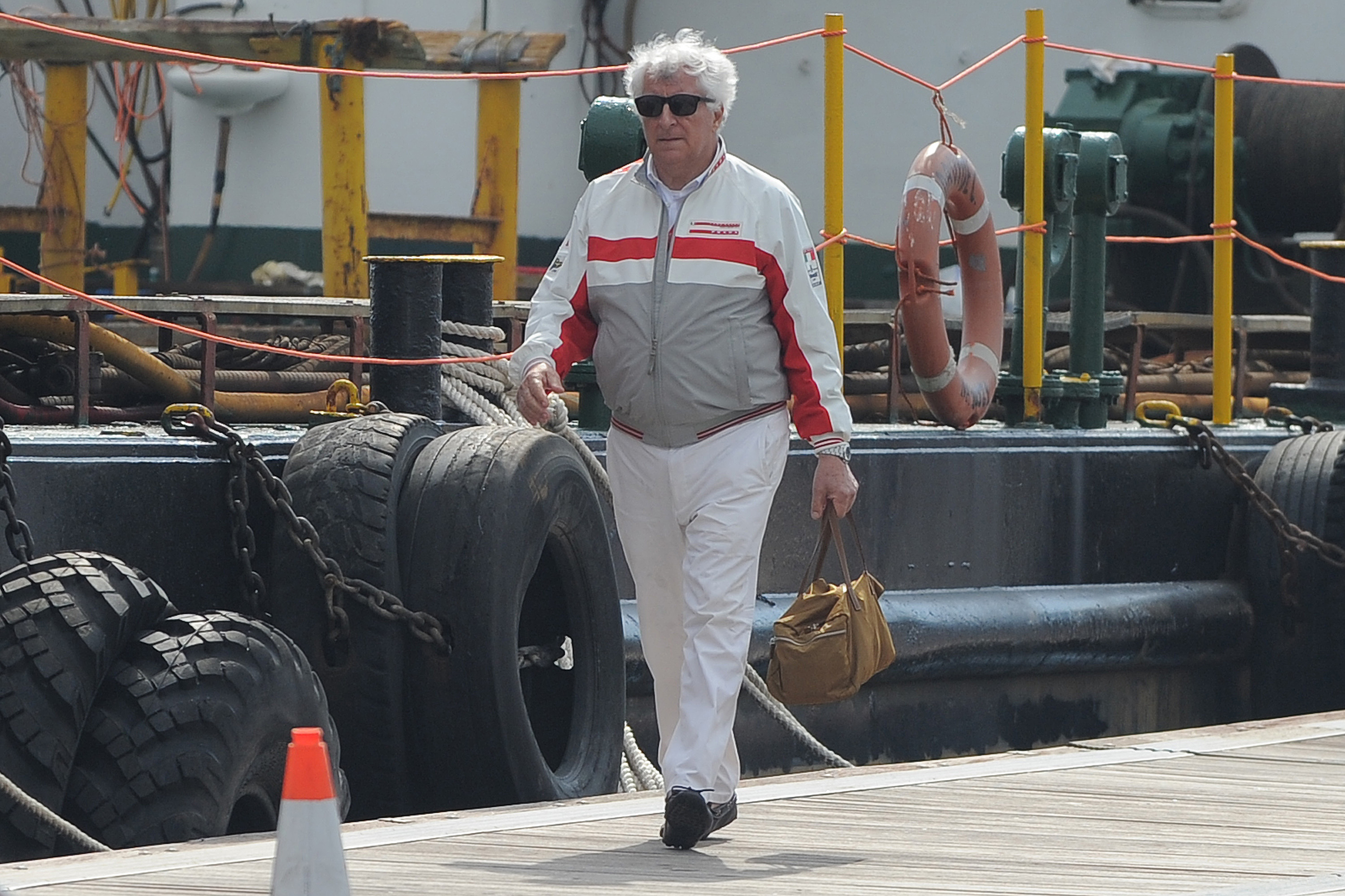 Patrizio Bertelli attends the America's Cup World Series in Naples.