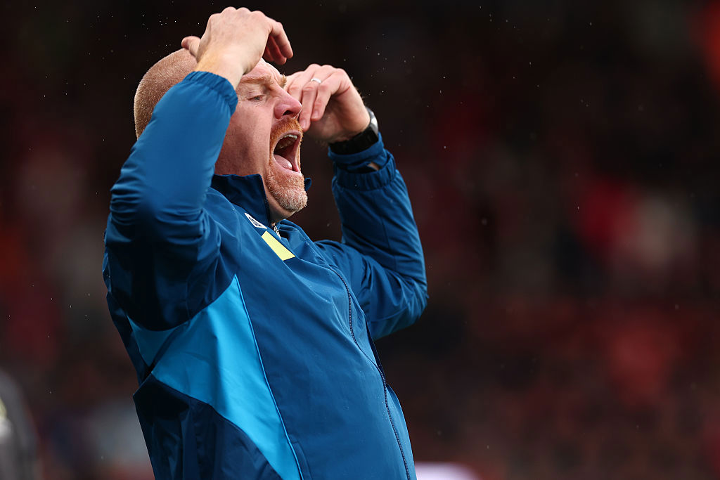 Sean Dyche during the Premier League match.