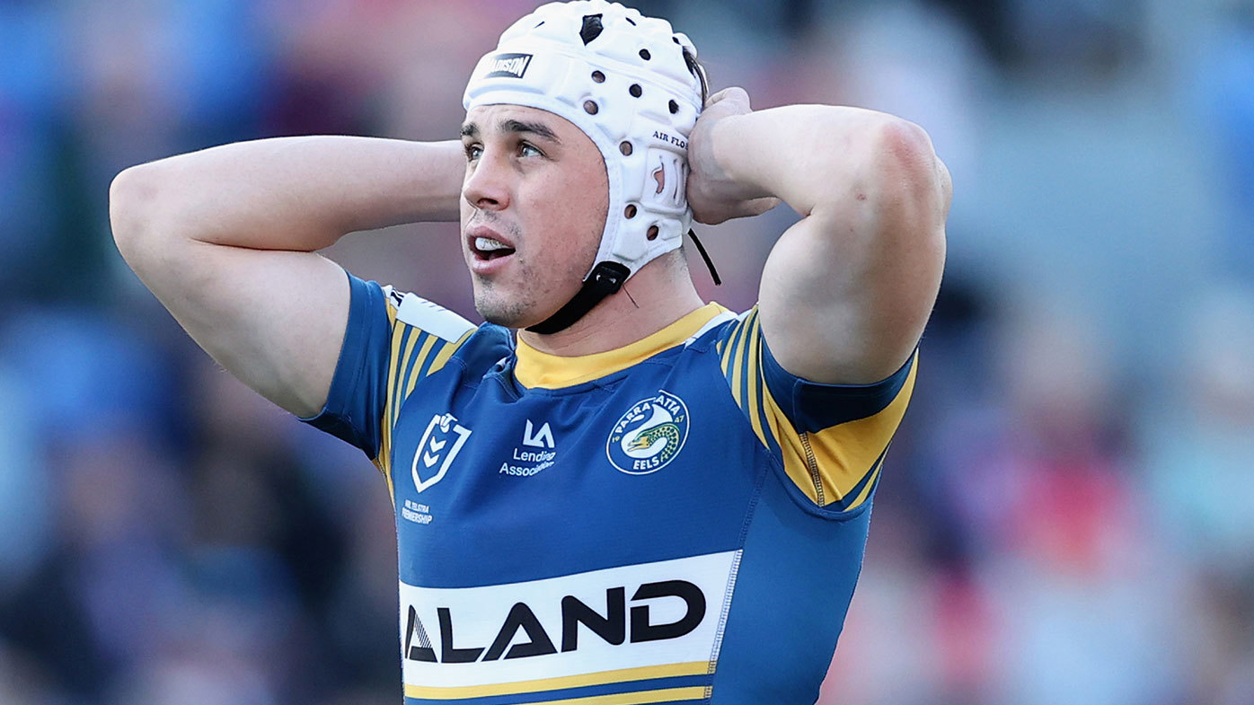 Reed Mahoney of the Eels during the round 13 NRL match between the Newcastle Knights and the Parramatta Eels at McDonald Jones Stadium, on June 06, 2021, in Newcastle, Australia. (Photo by Ashley Feder/Getty Images)