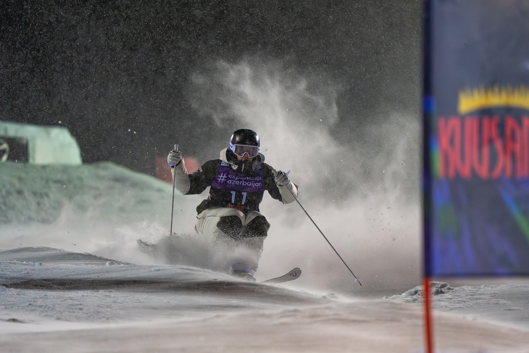 Jakara Anthony in action on the slopes in Finland. 