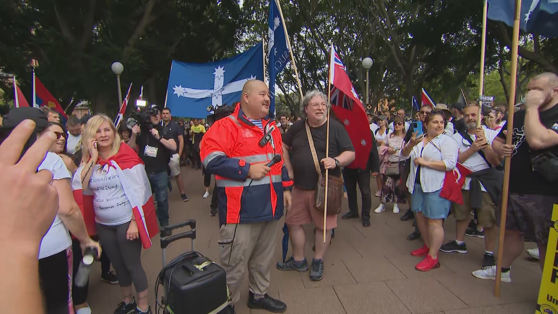 Crowds flock to cities nationwide to protest pandemic bills.